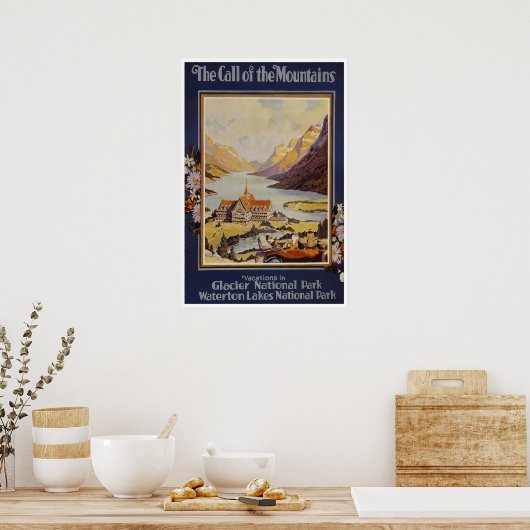 Watertonmeren Canada Vintage Travel Poster (Keuken)