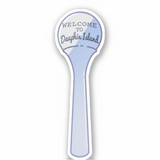 Watertoren op het eiland Dauphin. Sticker (Voorkant)