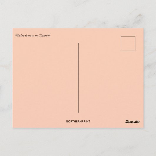 Watertorens in Koeweit Briefkaart (Achterkant)