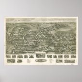 Watertown Connecticut 1918 Panoramic Map Poster (Voorkant)