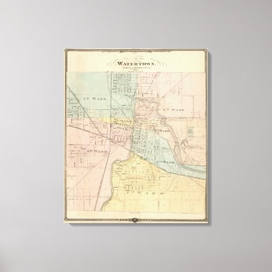 Watertown, Dodge & Jefferson cos Canvas Afdruk (Voorkant)