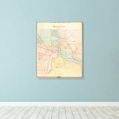 Watertown, Dodge & Jefferson cos Canvas Afdruk (Insitu (Houten vloer))