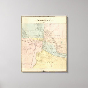 Watertown, Dodge & Jefferson cos Canvas Afdruk