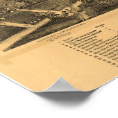 Watertown New York 1891 Antiek Panorama Poster (Hoek)