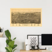 Watertown, NY Panoramic Map - 1891 Poster (Thuiskantoor)