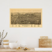 Watertown, NY Panoramic Map - 1891 Poster (Keuken)