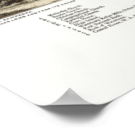 Watertown, SD Panoramic Map - 1883 Poster (Hoek)