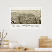 Watertown, SD Panoramic Map - 1883 Poster (Keuken)