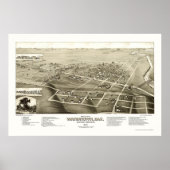 Watertown, SD Panoramic Map - 1883 Poster (Voorkant)