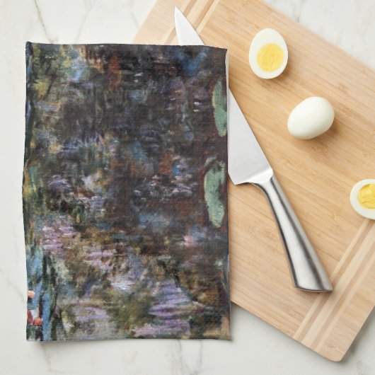 Watertuin in Giverny, Frankrijk door Claude Monet Theedoek (Quarter Fold)