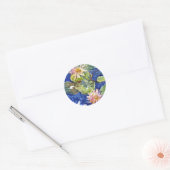 Watertuin in Waterverf Ronde Sticker (Envelop)