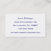 Watertuin Visitekaartje (Achterkant)