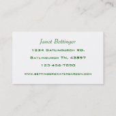 Watertuin Visitekaartje (Achterkant)