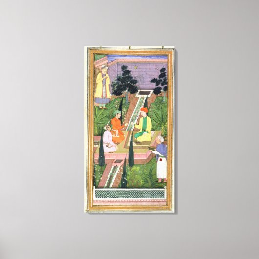 Watertuinen uit het Album Clive (gouache op pa) Canvas Afdruk (Voorkant)