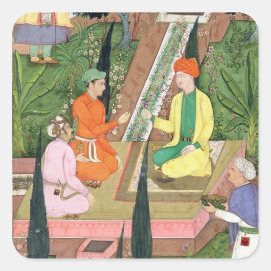 Watertuinen uit het Album Clive (gouache op pa) Vierkante Sticker (Voorkant)