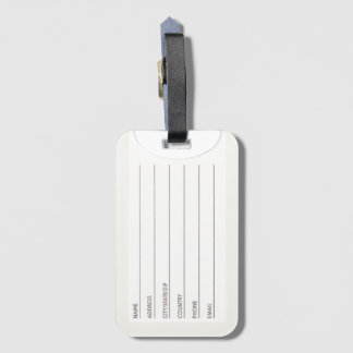 Wateruitstrijkje Bagagelabel