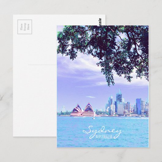 Wateruitzicht van het Opera House Sydney Harbour Briefkaart (Voorkant / Achterkant)