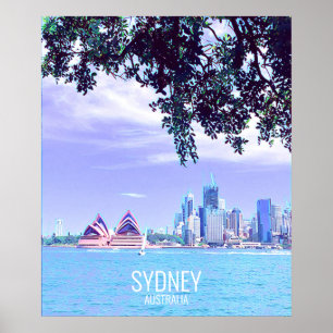 Wateruitzicht van het Opera House Sydney Harbour Poster