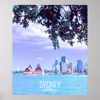 Wateruitzicht van het Opera House Sydney Harbour Poster