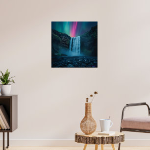 Waterval Aurora Art Print – Majestic Evening Uitzi