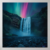 Waterval Aurora Art Print – Majestic Evening Uitzi (Voorkant)