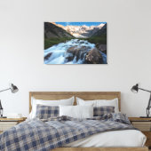Waterval | Aviolo Lake, Italië Canvas Afdruk (Insitu (Slaapkamer))