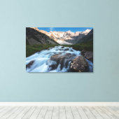 Waterval | Aviolo Lake, Italië Canvas Afdruk (Insitu (Houten vloer))