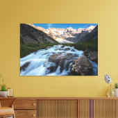 Waterval | Aviolo Lake, Italië Canvas Afdruk (Insitu (Woonkamer))