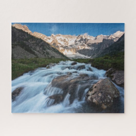 Waterval | Aviolo Lake, Italië Legpuzzel (Horizontaal)