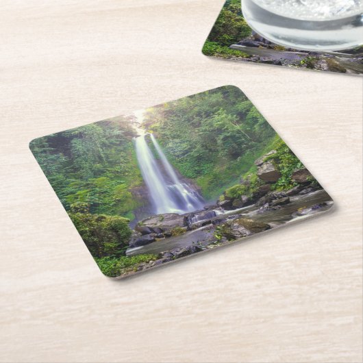 Waterval | Bali, Indonesië Kartonnen Onderzetters (Schuin)