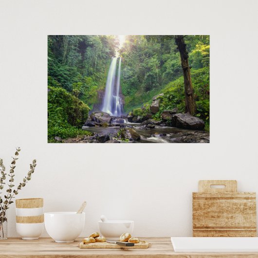 Waterval | Bali, Indonesië Poster (Keuken)