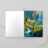  waterval beste moeder ooit folie wenskaart (Buiten Laag)