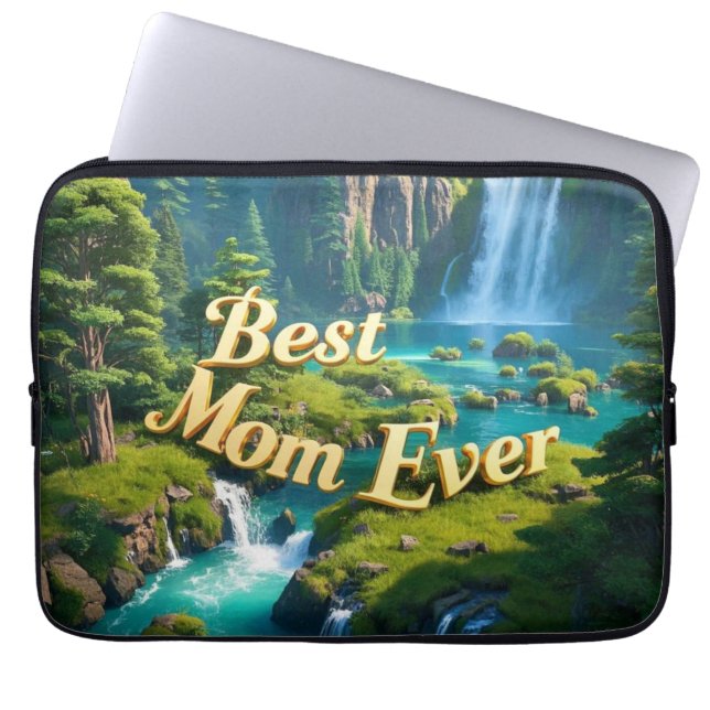  waterval beste moeder ooit laptop sleeve (Voorkant)