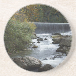 Waterval bij Banner Elk, NC-onderzetter Zandsteen Onderzetter
