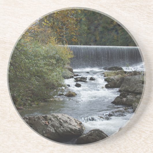 Waterval bij Banner Elk, NC-onderzetter Zandsteen Onderzetter (Voorkant)