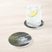 Waterval bij Banner Elk, NC-onderzetter Zandsteen Onderzetter (Zijkant)