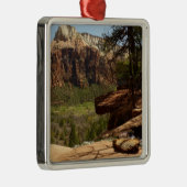 Waterval bij Emerald Pools in Zion National Park Metalen Ornament (Rechts)
