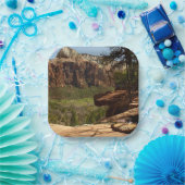 Waterval bij Emerald Pools in Zion National Park Papieren Bordje (Feest)