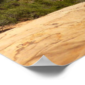 Waterval bij Emerald Pools in Zion National Park Poster (Hoek)