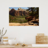 Waterval bij Emerald Pools in Zion National Park Poster (Keuken)