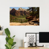 Waterval bij Emerald Pools in Zion National Park Poster (Thuiskantoor)