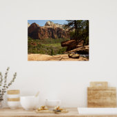 Waterval bij Emerald Pools in Zion National Park Poster (Keuken)