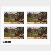 Waterval bij Emerald Pools in Zion National Park Rechthoekige Sticker (Vel)