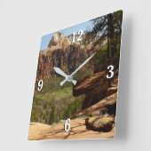 Waterval bij Emerald Pools in Zion National Park Vierkante Klok (Hoek)