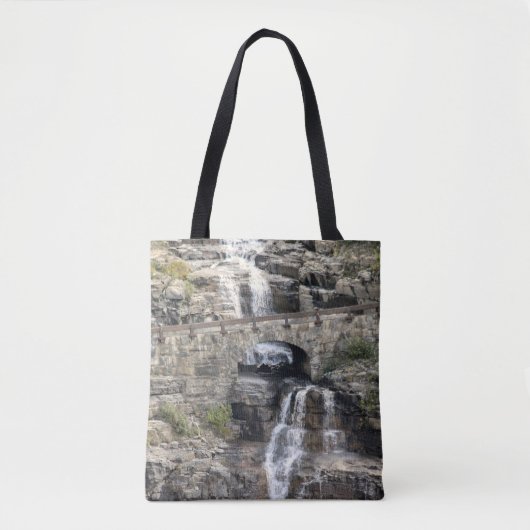 Waterval bij Glacier National Park Tote Bag (Voorkant)