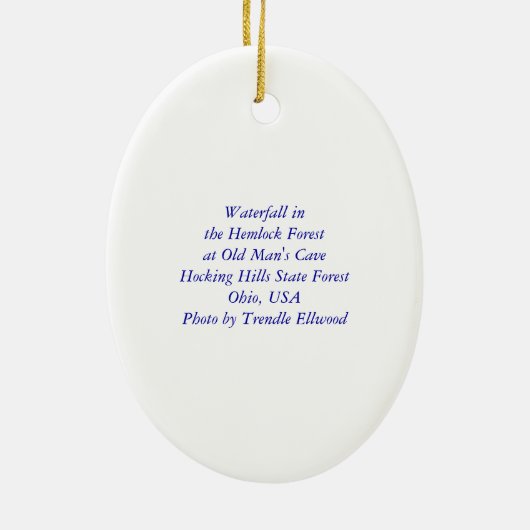 Waterval bij het oude Man Cave Ornament (Achterkant)