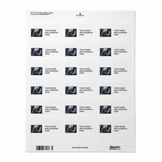 Waterval bij Ithaca Herfsten New York Etiket (Full Sheet)