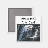 Waterval bij Ithaca Herfsten New York Magneet (Voorkant / Achterkant)