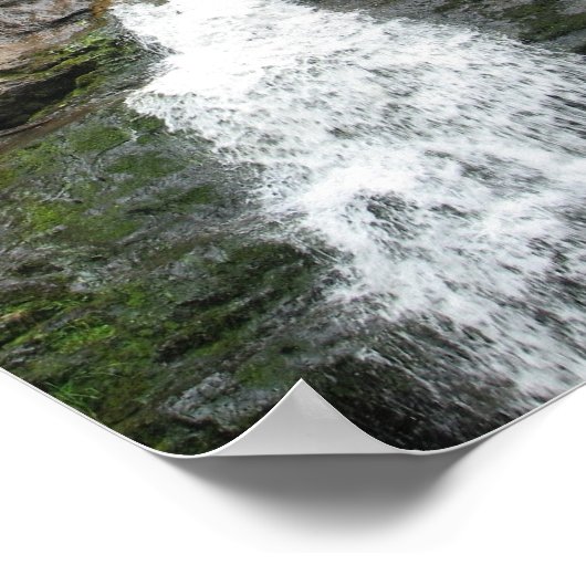 Waterval bij Kent Herfsten, Connecticut - Print (Hoek)