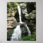 Waterval bij Kent Herfsten, Connecticut - Print (Voorkant)